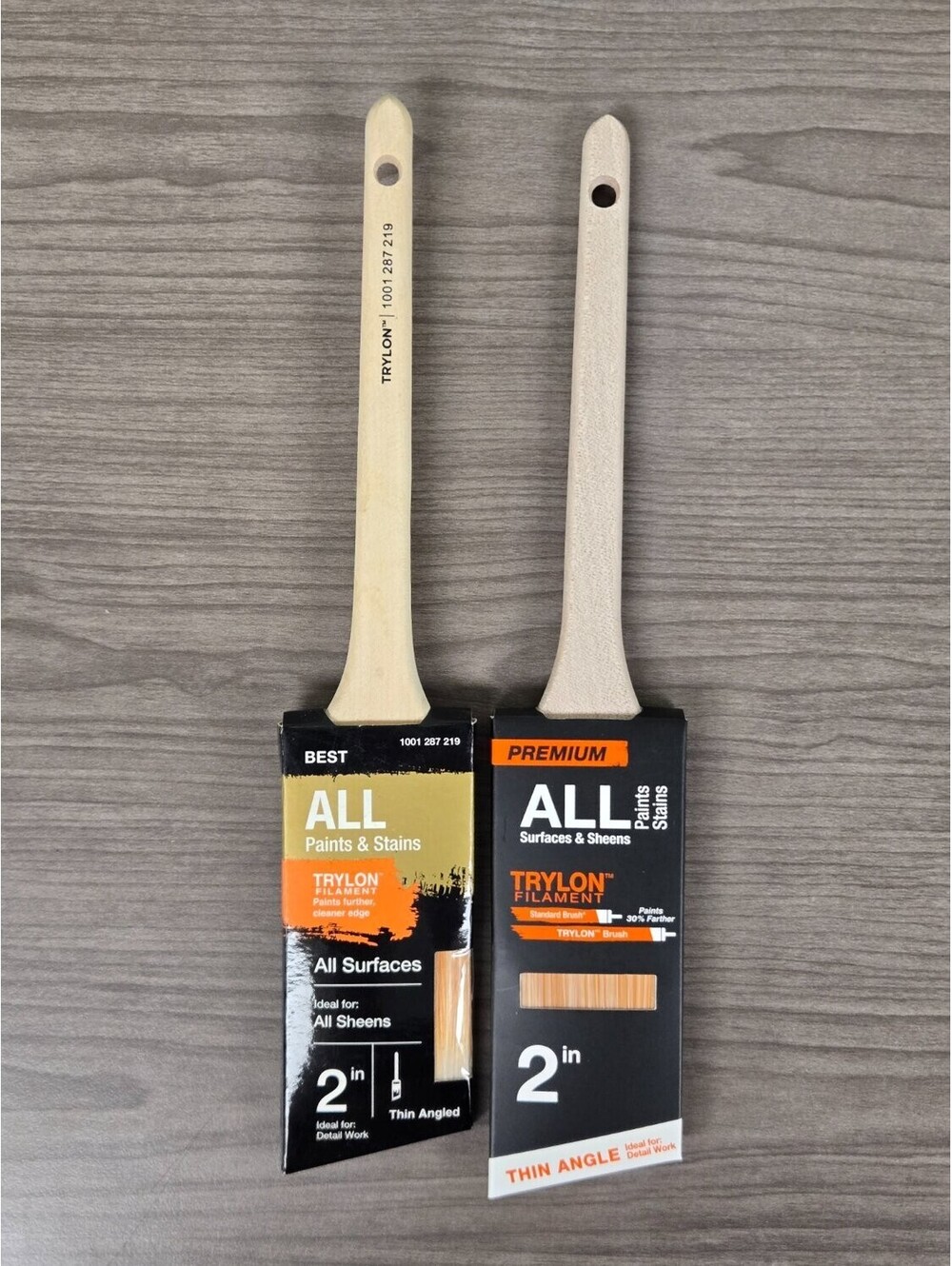 2-Pack Trylon 2" Thin Angle Paint Brushes Best + Premium All Paints & Stains